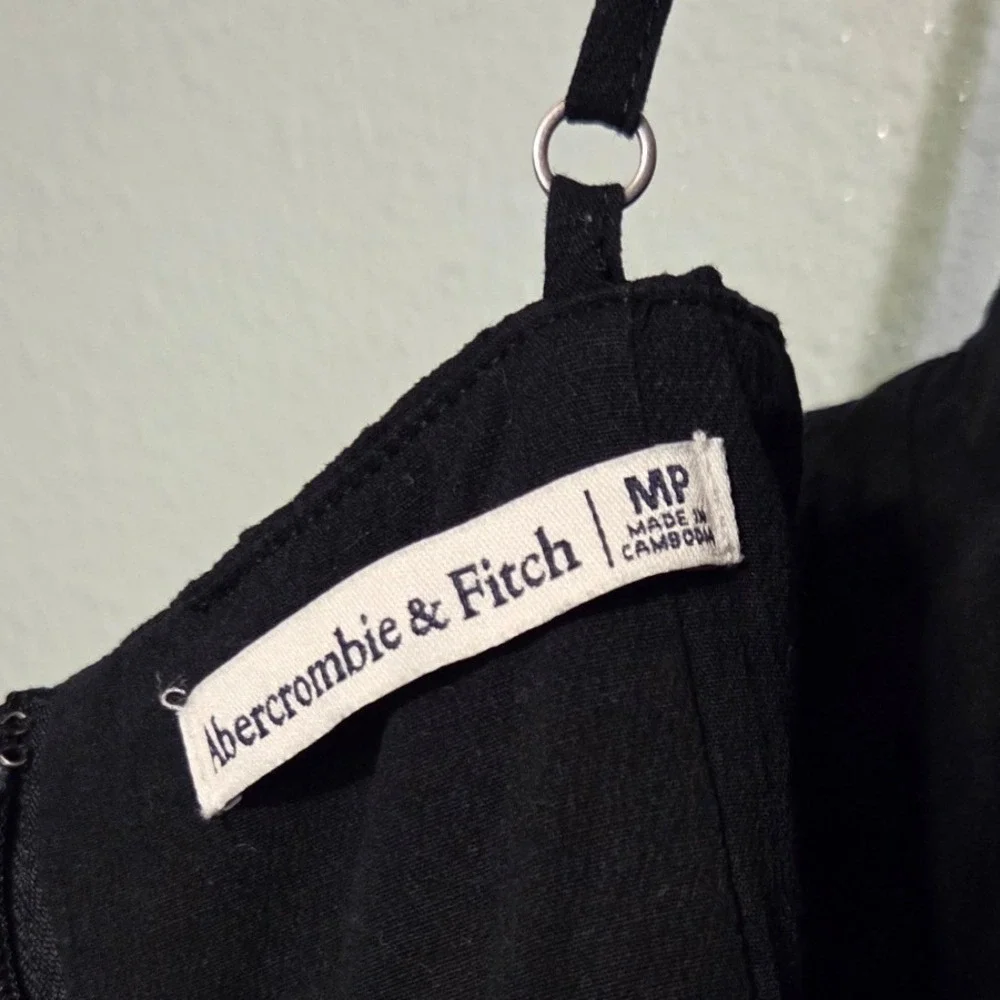 Abercrombie & Fitch Bodycon Dress Medium Petite Black Whimsigoth Witchy Romantic
